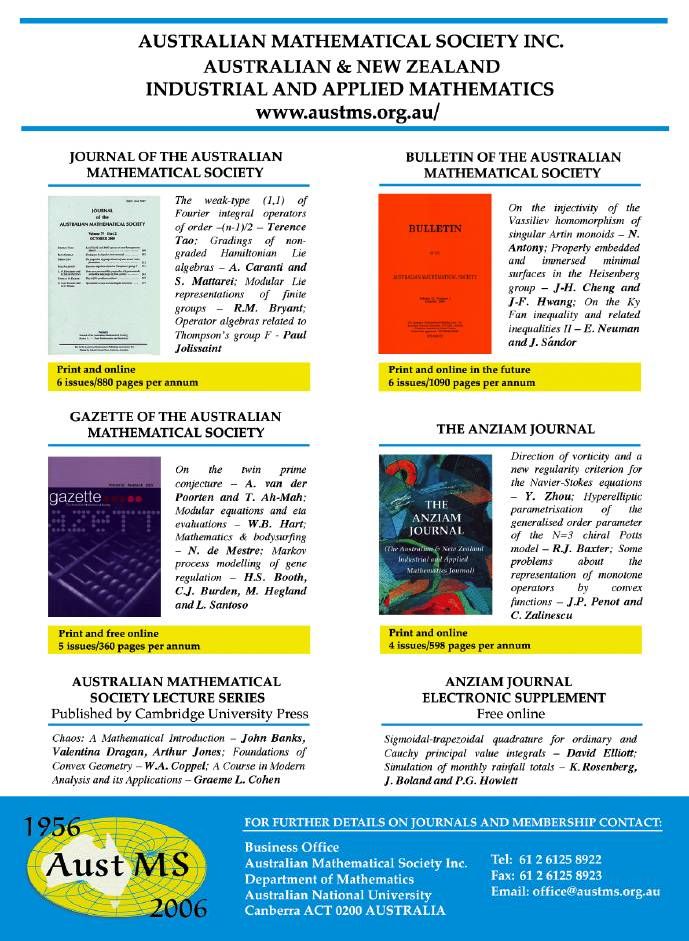 AustMS Publications